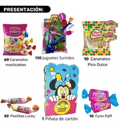 Combo Golosinas + Juguetes + Piñata Disney Cumpleaños Infantil