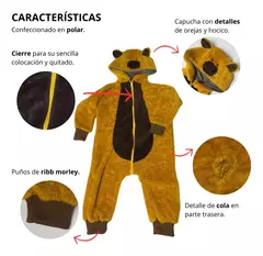 Imagen de Pijama Enterito Infantil Con Capucha Mameluco Niños Disfraz