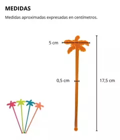 Mezcladores Flúo X 12 // Revolvedor Agitador Pinches Tragos - comprar online