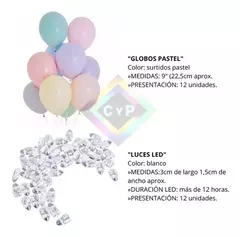 Globos Led Pastel Surtidos X 12 Unidades De 9" - comprar online