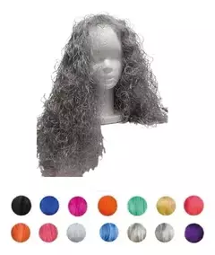 Imagen de Pelucas Rulos Larga Colores Cotillon Disfraz