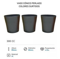 Vaso Conico X 10 // Colores Tragos Postres Fiestas - tienda online