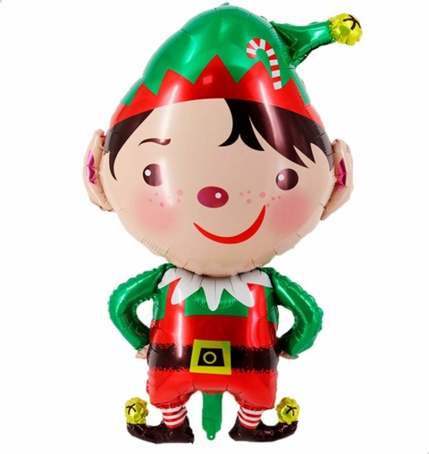 Globo Metalizado Elfo Navideño Duende Navidad Cotillon - comprar online