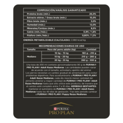 Pro Plan Perro Adulto Mediano X 15 Kg + 3 Kg en internet