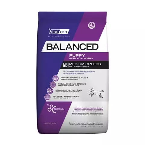 Vitalcan Balanced Cachorro Mediano X 12 Kg