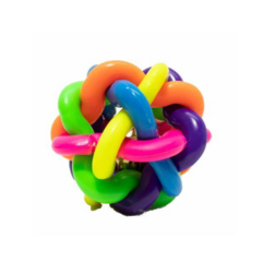 Pelota entrelazada con cascabel 10 cm