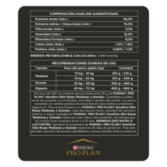 Pro Plan Sensitive Skin Salmon Perro Mediano Y Grande X 12 Kg - Pipa Store