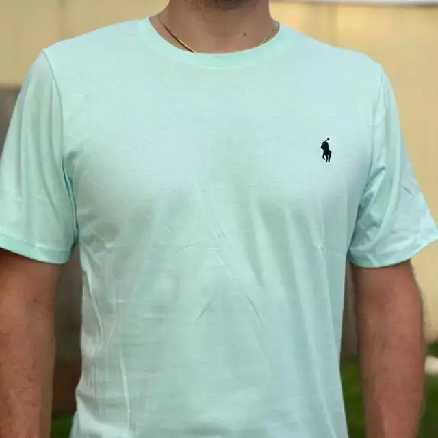 REMERA POLO CLÁSICA VERDE AGUA