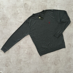 SWEATER POLO CLÁSICO GRIS TOPO - comprar online
