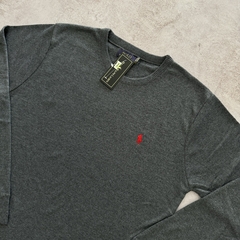 SWEATER POLO CLÁSICO GRIS TOPO en internet