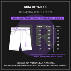 BERMUDA DE JEANS LEVIS NEGRA - tienda online