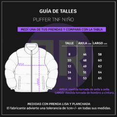 CAMPERA PUFFER TNF NIÑO AZUL - Elixir Indumentaria