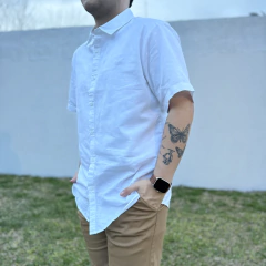 CAMISA DE LINO RELAXED FIT BLANCO