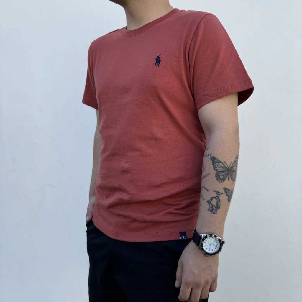 REMERA POLO CLÁSICA LADRILLO