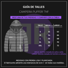 PUFFER TNF UNISEX NEGRA - comprar online