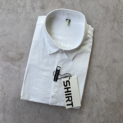CAMISA DE LINO MANGA LARGA BLANCA - Elixir Indumentaria