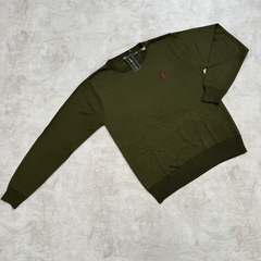 SWEATER POLO CLÁSICO VERDE - comprar online