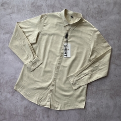 CAMISA DE LINO MANGA LARGA BEIGE
