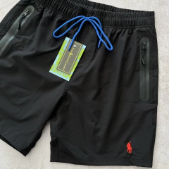 MALLA POLO BOLSILLO CON CIERRE NEGRA - tienda online