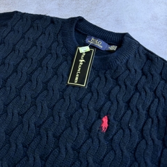 SWEATER POLO VINTAGE AZUL - comprar online
