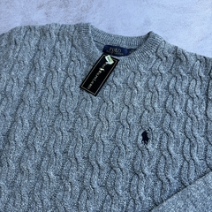 Imagen de SWEATER POLO VINTAGE GRIS CLARO