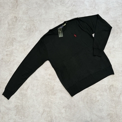 SWEATER POLO CLÁSICO NEGRO - comprar online