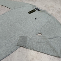 SWEATER POLO CLÁSICO GRIS MELANGE - Elixir Indumentaria