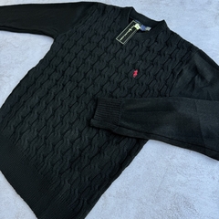 SWEATER POLO VINTAGE NEGRO