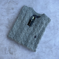 SWEATER POLO VINTAGE GRIS CLARO - Elixir Indumentaria