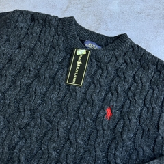 SWEATER POLO VINTAGE GRIS OSCURO - comprar online