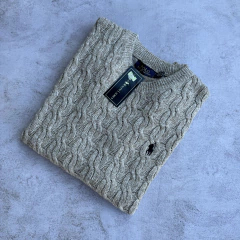 SWEATER POLO VINTAGE BEIGE - Elixir Indumentaria
