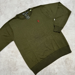 SWEATER POLO CLÁSICO VERDE en internet