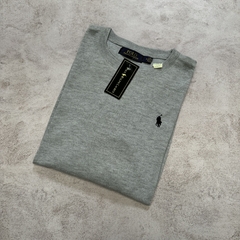 SWEATER POLO CLÁSICO GRIS MELANGE - comprar online
