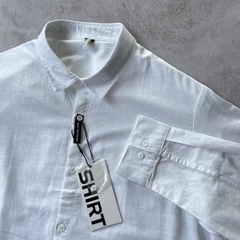 CAMISA DE LINO MANGA LARGA BLANCA - comprar online
