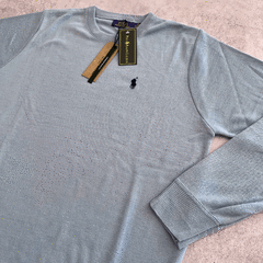 SWEATER POLO CLÁSICO CELESTE B - Elixir Indumentaria