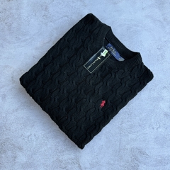 SWEATER POLO VINTAGE NEGRO