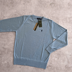 SWEATER POLO CLÁSICO CELESTE B - comprar online