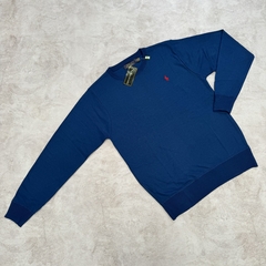 SWEATER POLO CLÁSICO AZUL AERO - comprar online