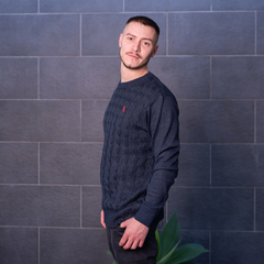 SWEATER POLO VINTAGE AZUL - comprar online