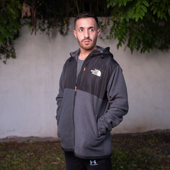 CAMPERA MICROPOLAR TNF NEGRO Y GRIS
