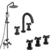 Combo Griferia Baño Peirano Black Velvet Lavatorio con ducha Exterior y Bidet - comprar online