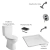 Combo Baño Inodoro Italiana Roca con Receptaculo y Ducha FV - comprar online