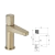 Juego Grifería Baño Completa Peirano Monocomando Fabric Gold con accesorios - ACON