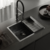 Pileta Cocina Johnson Negra Signature Enkel 55 cm - comprar online