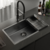 Pileta Cocina Johnson Negra Signature Enkel 75 cm - ACON
