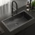 Pileta Cocina Johnson Negra Signature Enkel 75 cm - comprar online
