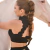 Wiskii Scallop Back Mock Neck Bra - comprar online