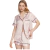 Pijama Victoria's Secrets Short, Manga Curta - Rosa Listrado - comprar online