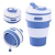 Yuze Copo De Café Silicone Retrátil - 300ml - Azul Claro - Loja Mô! Eu Quero