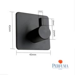 Perchero autoadhesivo acero inoxidable NEGRO en internet